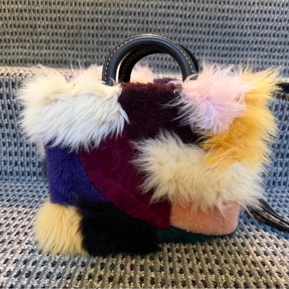 Coach Multicolor Patchwork Fur Shoulder Bag - Picture 13 of 14